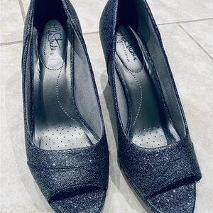 Life Stride Sparkle Peep-Toe Heels